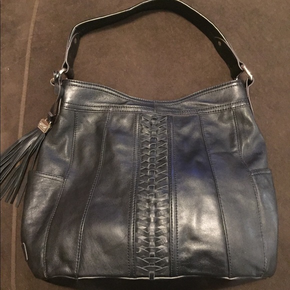 Tignanello Handbags - Tignanello Black Leather Hobo